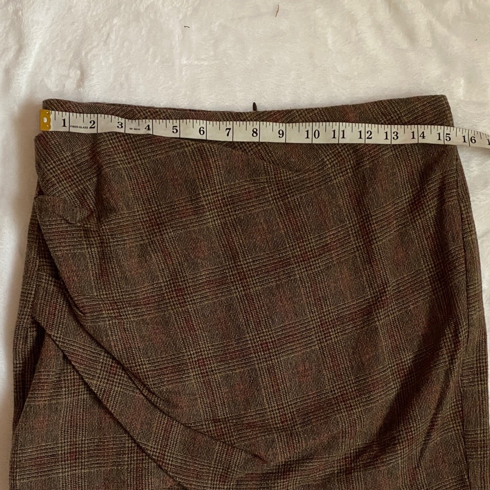 MANGO Plaid Mini Skirt in Brown - Picture 7 of 11